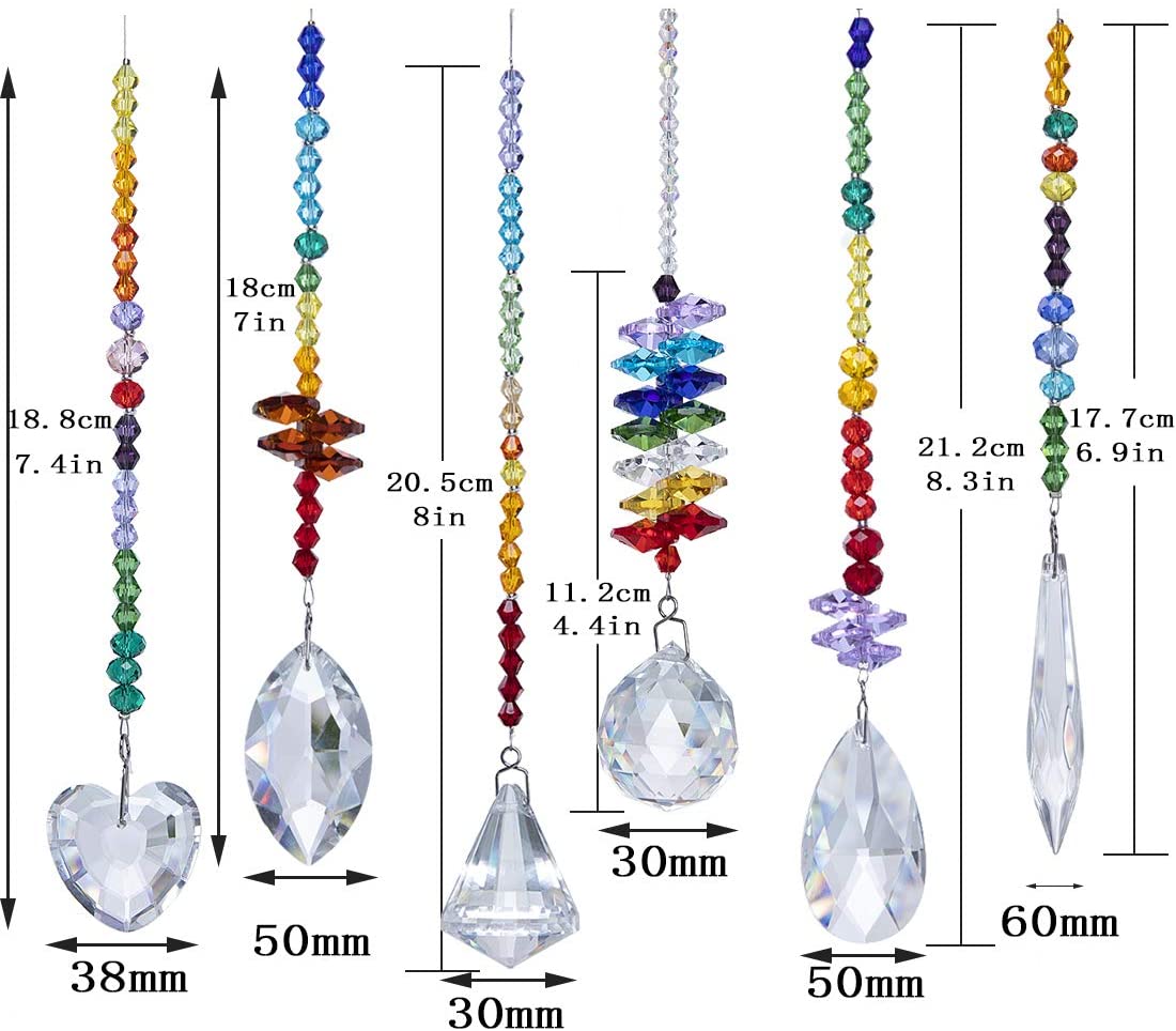 H&D HYALINE & DORA Crystals Glass Pendants Chandelier Suncatchers Prisms Hanging Ornament