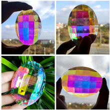 Load image into Gallery viewer, Oval Drop Hanging Crystals Chandelier Prisms Feng Shui Ornament Window Suncatchers 76mm
