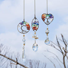 Load image into Gallery viewer, Handmade Chakra Suncatcher Window Hanging Crystal Drop Prism Ornaments,Pack 3pcs
