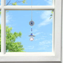 Load image into Gallery viewer, Crystal Angel Suncatcher with Feng Shui Turkish Blue Evil Eye Protection and Good Luck Gift
