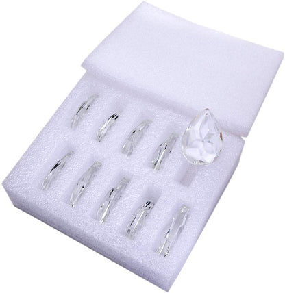 H&D HYALINE & DORA 10pcs 50mm Chandelier Crystal Prisms Pendants - Crystal Teardrops Parts