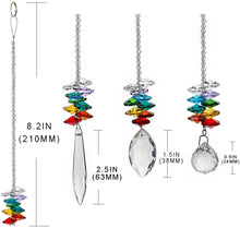 Load image into Gallery viewer, Chandelier Crystals Prisms Rainbow Octagon Chakra Suncatcher, Set of 3
