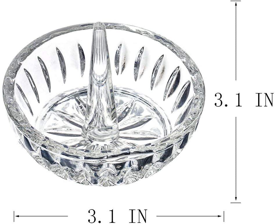 H&D HYALINE & DORA Crystal Ring Holder Dish