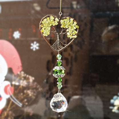 H&D HYALINE & DORA Tree of Life Crystal Suncatchers Rear View Mirror Hanging Pendant Car Charms