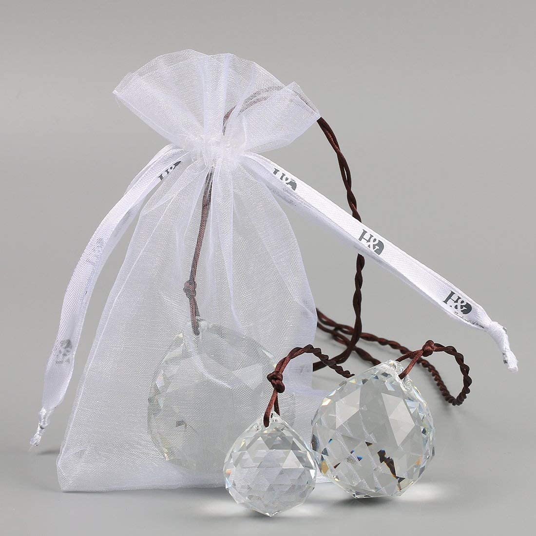 H&D HYALINE & DORA 30/40/50mm Faceted Crystal Ball Chandelier Prisms Ceiling Lamp Lighting Hanging Drop Pendants 3pcs