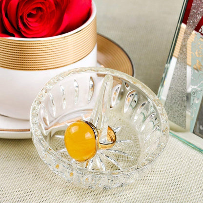 H&D HYALINE & DORA Crystal Ring Holder Dish