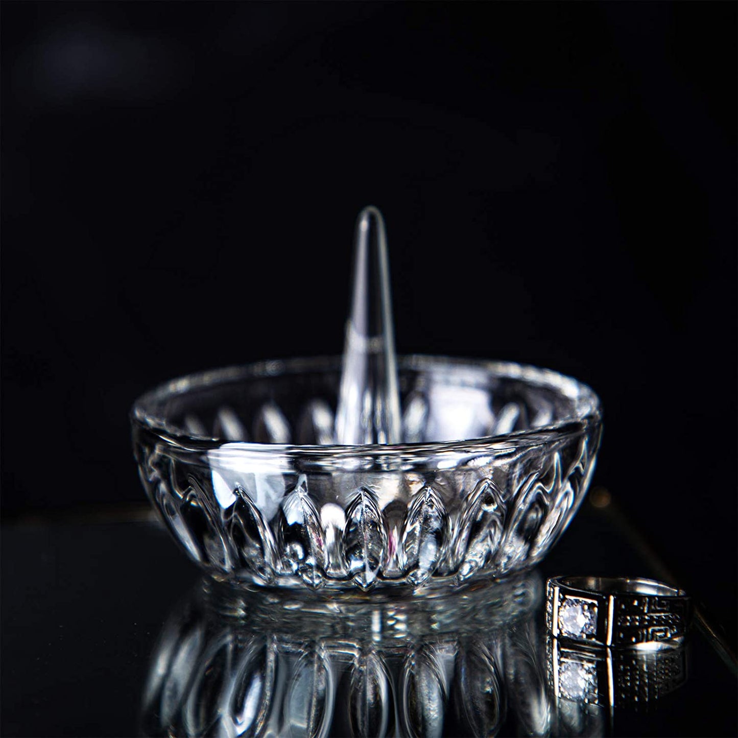 H&D HYALINE & DORA Crystal Ring Holder Dish