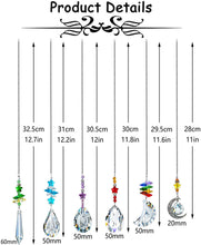 Load image into Gallery viewer, 6PCS Suncatchers Crystal Chandelier Prism Hanging Ornament for Window Home Garden,Rainbow Maker Crystal Pendant
