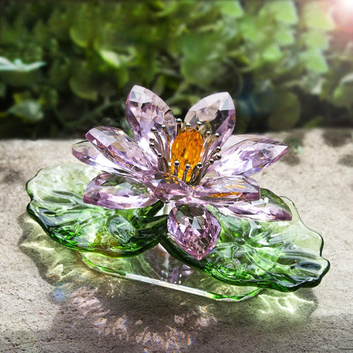 Qianwei Purple Crystal Bird Figurine Collectible - Handmade Glass Animals  Figurines Crystal Office Desk Table Home Decor Paperweight