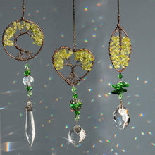 Load image into Gallery viewer, Set 3pcs Tree of Life Crystal Suncatcher Hanging Pendant for Window
