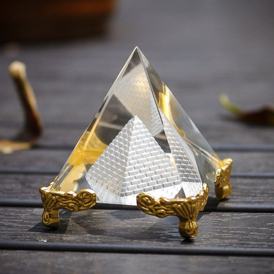 H&D HYALINE & DORA Pyramid Prism 2.4"- Meditation Crystals Home Art Decor