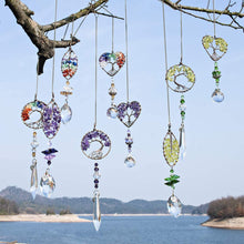 Load image into Gallery viewer, Handmade Chakra Suncatcher Window Hanging Crystal Drop Prism Ornaments,Pack 3pcs
