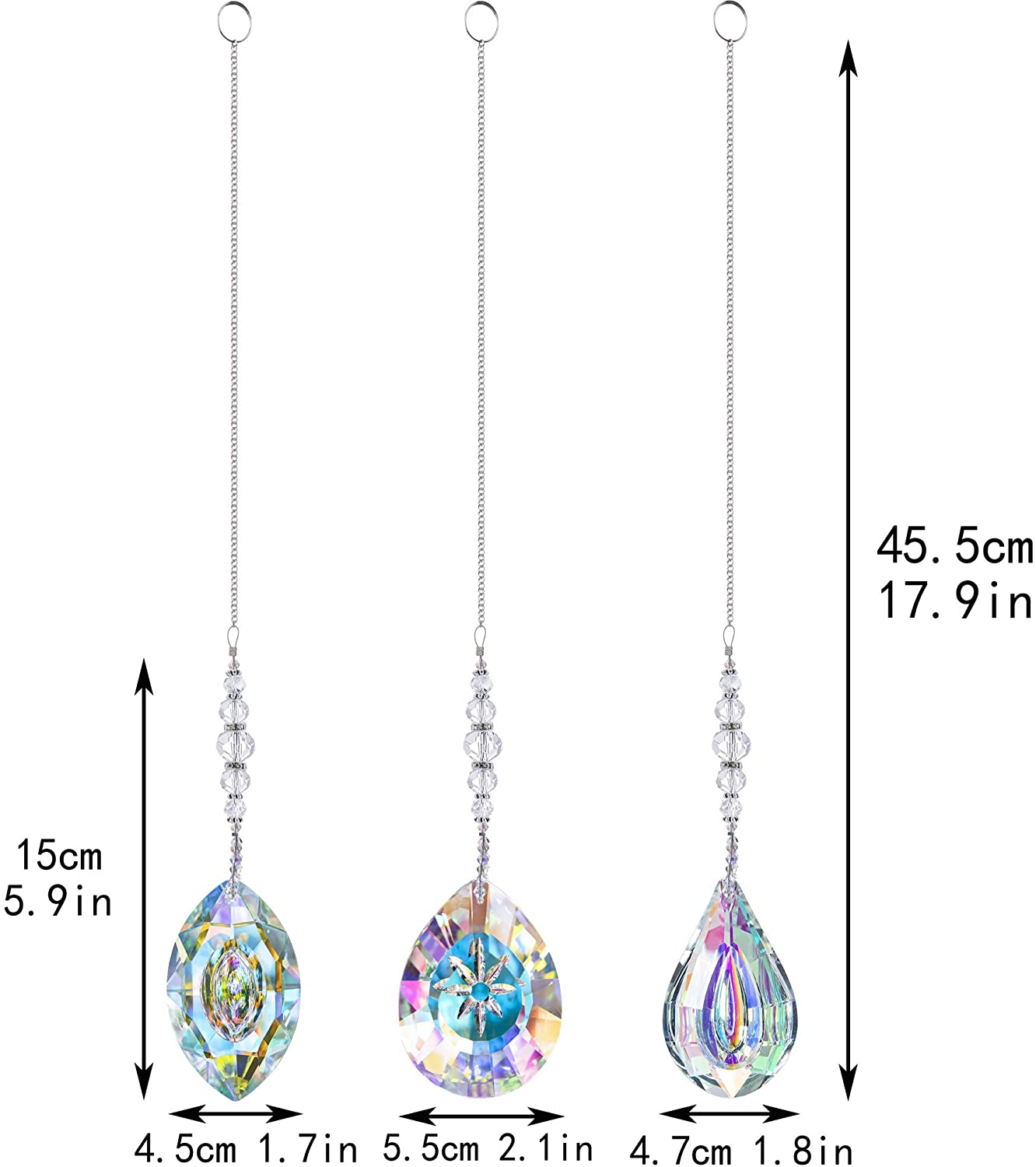76mm Hanging Crystals Prisms Pendants