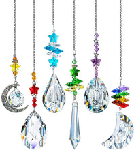 Load image into Gallery viewer, 6PCS Suncatchers Crystal Chandelier Prism Hanging Ornament for Window Home Garden,Rainbow Maker Crystal Pendant
