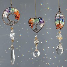 Load image into Gallery viewer, Handmade Chakra Suncatcher Window Hanging Crystal Drop Prism Ornaments,Pack 3pcs
