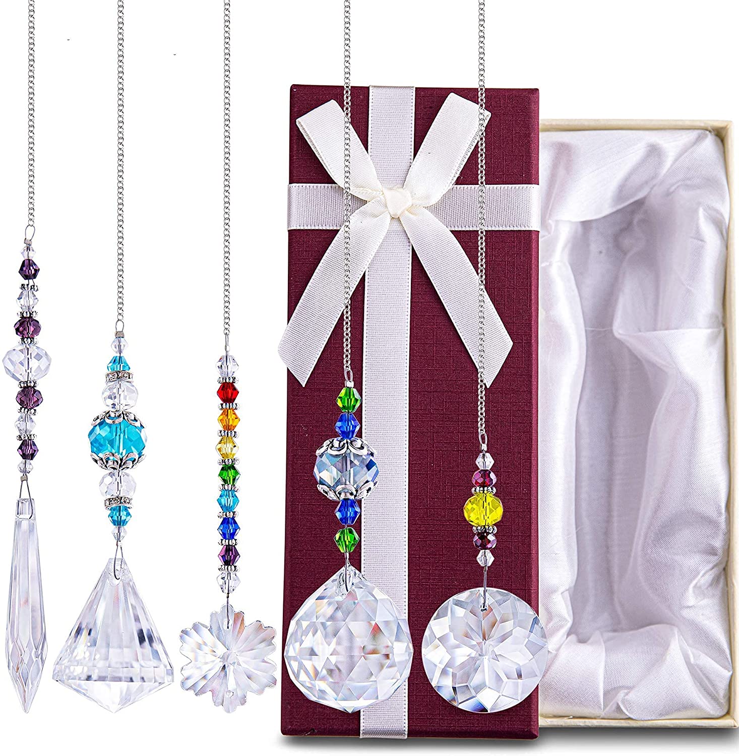 Suncatcher Crystal Suncatcher Chakra Colors Rainbow Ornament Chakra Su –  Little Desirez Jewelry