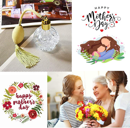 H&D HYALINE & DORA Charming Clear Checked Carved Glass Empty Refillable Perfume Bottle with Spray Atomizer