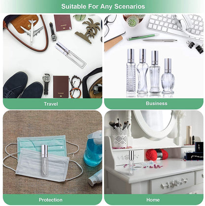 H&D HYALINE & DORA Vintage Refillable Perfume Bottles Glass Empty Spray Bottle Wedding Gifts Car Decor Set of 4