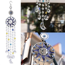 Load image into Gallery viewer, Crystal Chandelier Wind Chime,Glass Rainbow Suncatcher,Blue Evil Eye Wall Hanging Ornament
