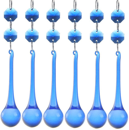 H&D HYALINE & DORA 10pcs Crystal Raindrop with Octagon Beads DIY Suncatcher Parts Prisms Chandelier