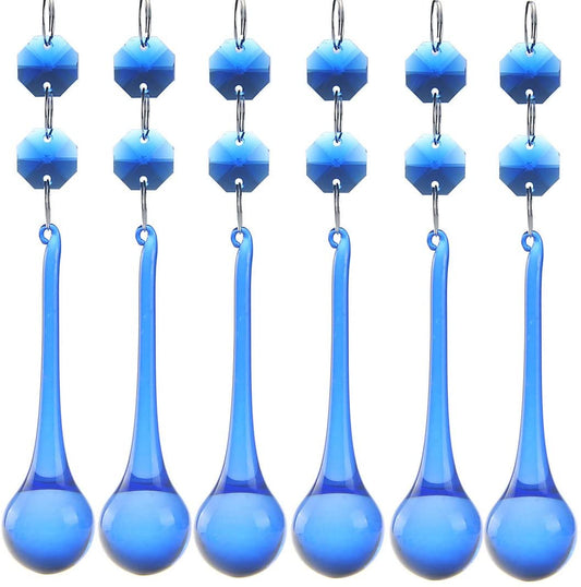 H&D HYALINE & DORA 10pcs Crystal Raindrop with Octagon Beads DIY Suncatcher Parts Prisms Chandelier