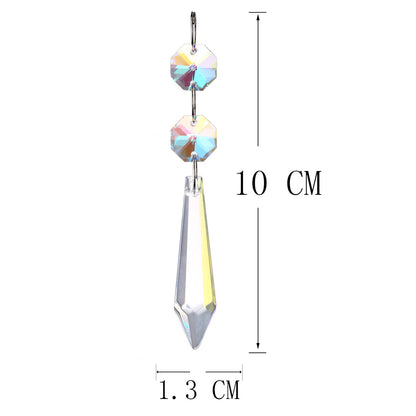 H&D HYALINE & DORA 20pcs 55mm Chandelier Icicle Crystal Prism,with Octagon Beads,Pack of 20 Chandelier Pendant