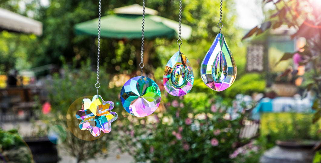 4pcs Crystal Suncatchers Hanging Sun Catchers Rainbow Maker