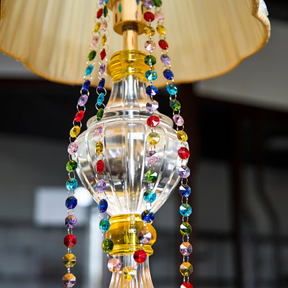 H&D HYALINE & DORA 6FT Glass Crystal Rainbow Color 14mm Octagon Beads Chain Chandelier Prisms Hanging Wedding Garland