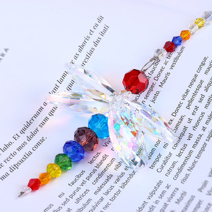 H&D HYALINE & DORA Crystal Dragonfly Pendant Glass Suncatcher for Home Fengshui Decoration Window Decor