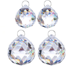 Load image into Gallery viewer, H&amp;D 4 pcs Glass Crystal Ball Prism Pendant Suncatcher 20mm &amp; 40mm
