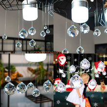 Load image into Gallery viewer, H&amp;D 2in Clear Crystal Ball Prism Lamp Hanging Suncatcher Chandelier Drop Part
