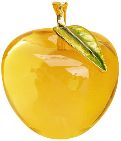 H&D HYALINE & DORA Glaze Crystal Apple Paperweight Craft Decoration (yellow)