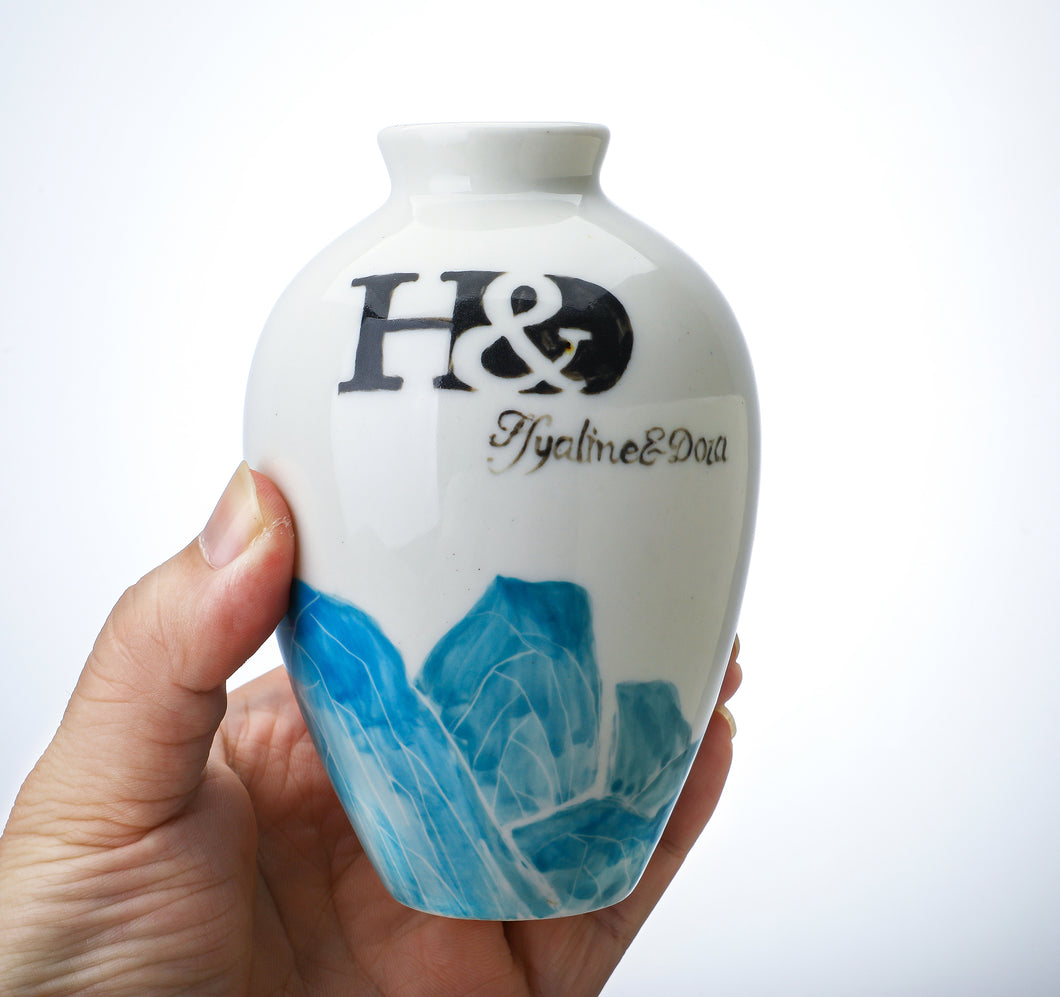 Hand Painted H&D HYALINE & DORA logo Clay Pot for flower Pottery Pot s –  hdcrystals